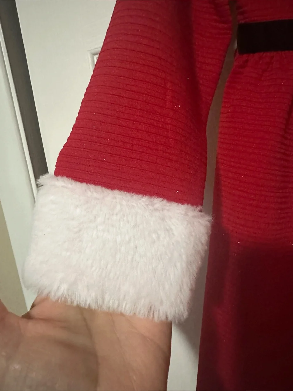 Blueberi Boulevard Red Holiday Faux-Fur White Trim Dress Coat for Kids Sz 6